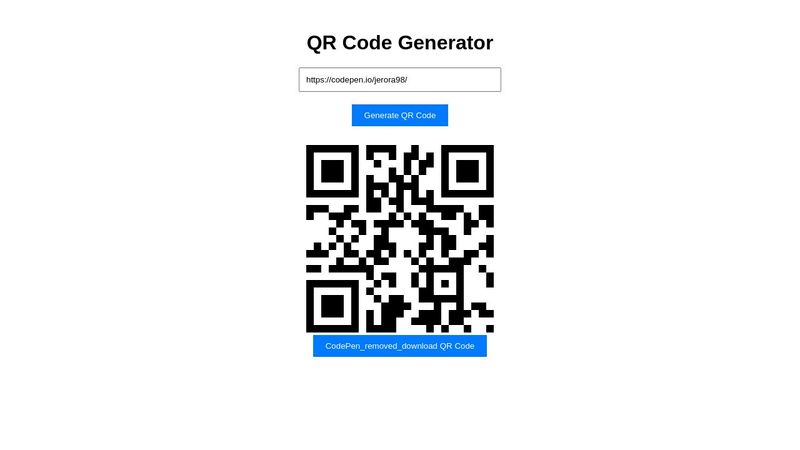 Simple QR Code Generator and Downloader