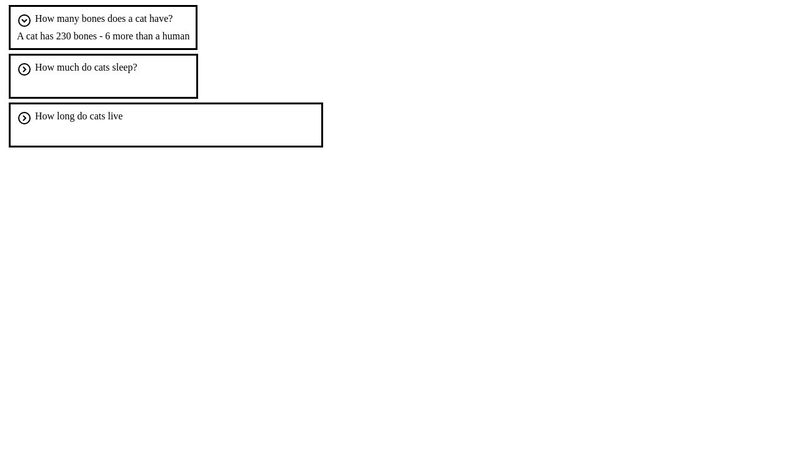 FAQ component - React template