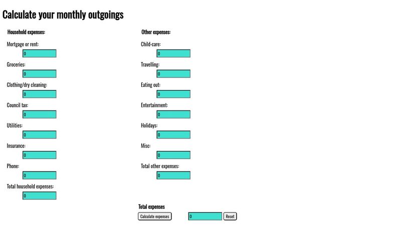Expenses form