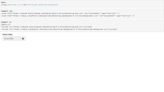 bootstrap datepicker