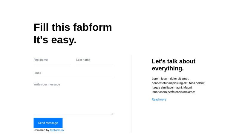 bootstrap contact form