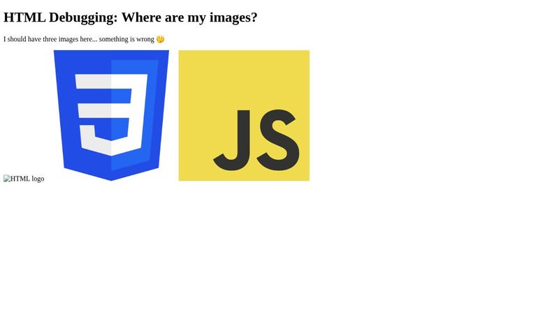 HTML Debugging Exercise 3