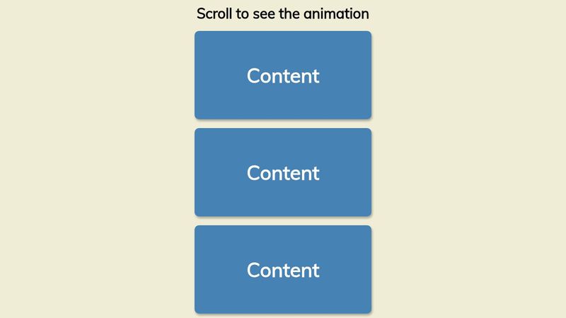 Scroll Animation