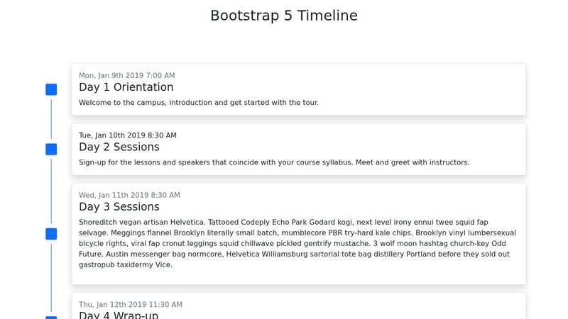 Simple Timeline | Bootstrap 5