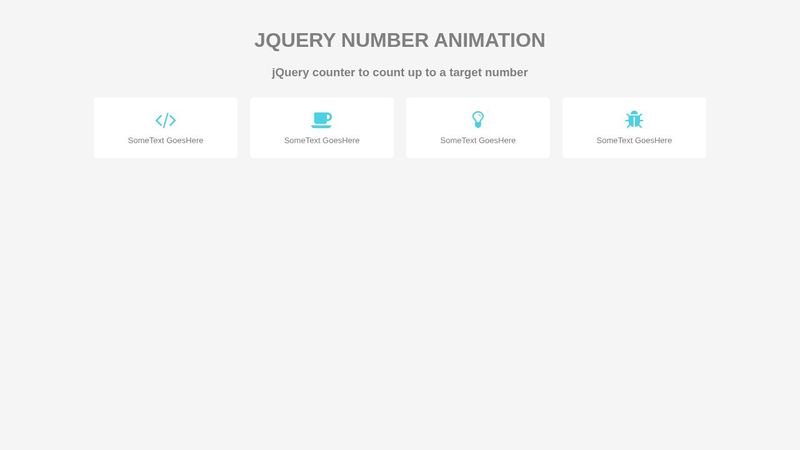 jQuery Number Counter