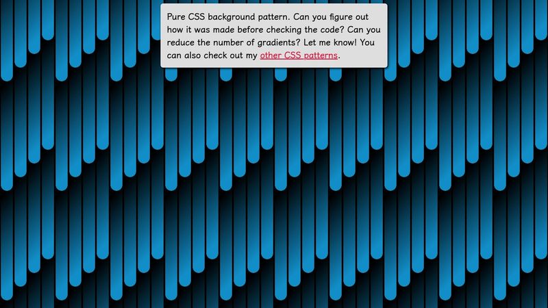 Rain Curtain Tessellated Pattern - No Div - Pure CSS
