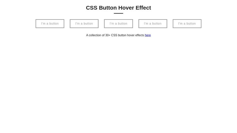 CSS Button Hover Effects