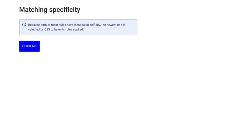 Learn CSS - Matching specificity