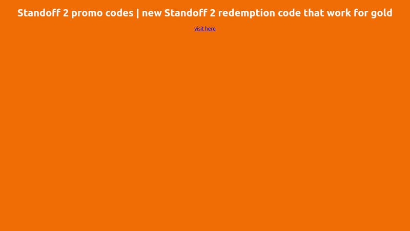 Standoff 2 Promo Codes