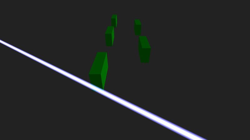 Laser Beam reflect (three.js)