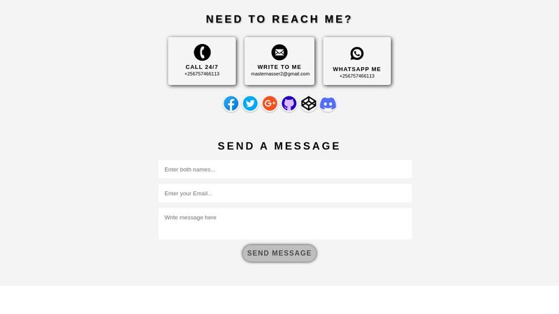 Responsive Contact form pure HTML&CSS