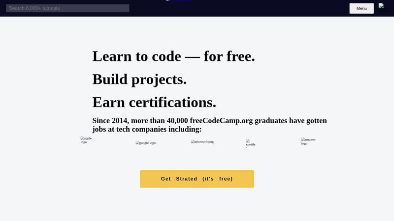 Responsive Freecodecamp Homepage Clone