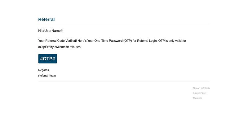 OTP Email Template