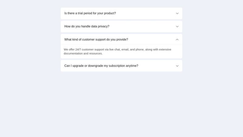 Collapsible Q&As with HTML and CSS - Style 2