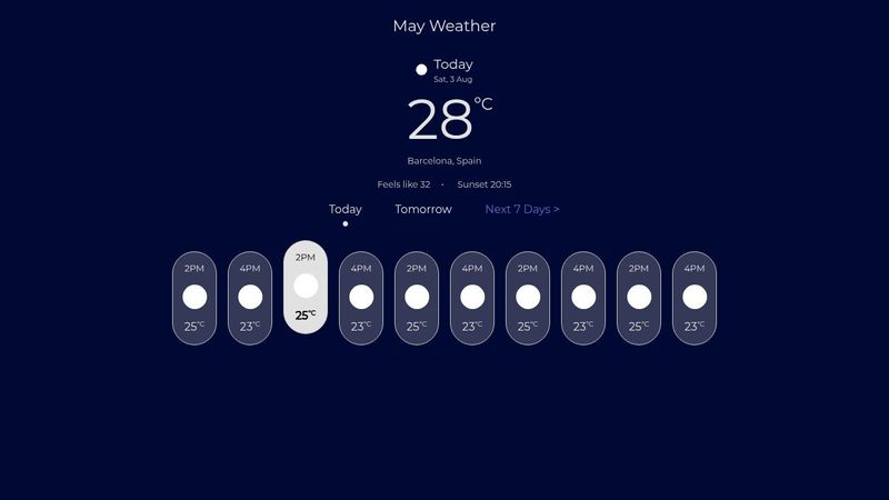 [HTML+CSS] May Weather - Weather App