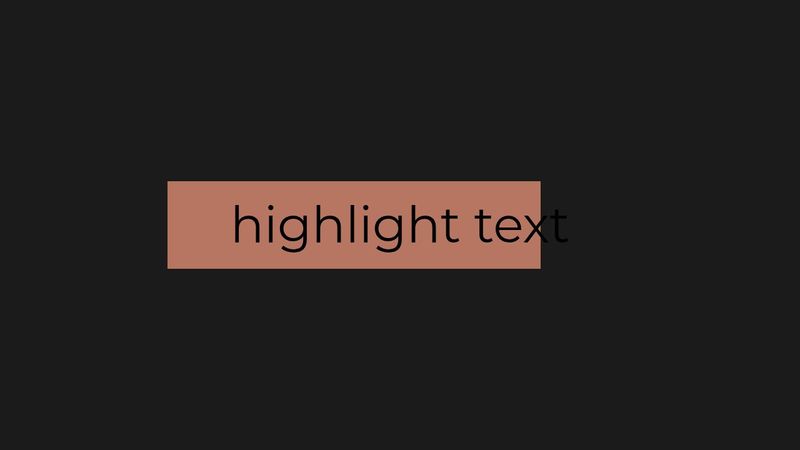 Highlight text-animation