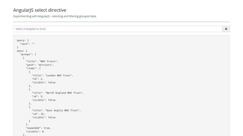 AngularJS group filter box