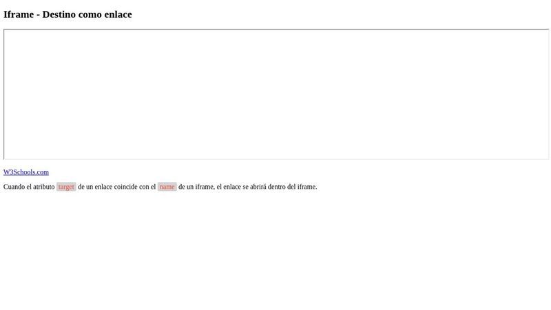 HTML Iframe Target