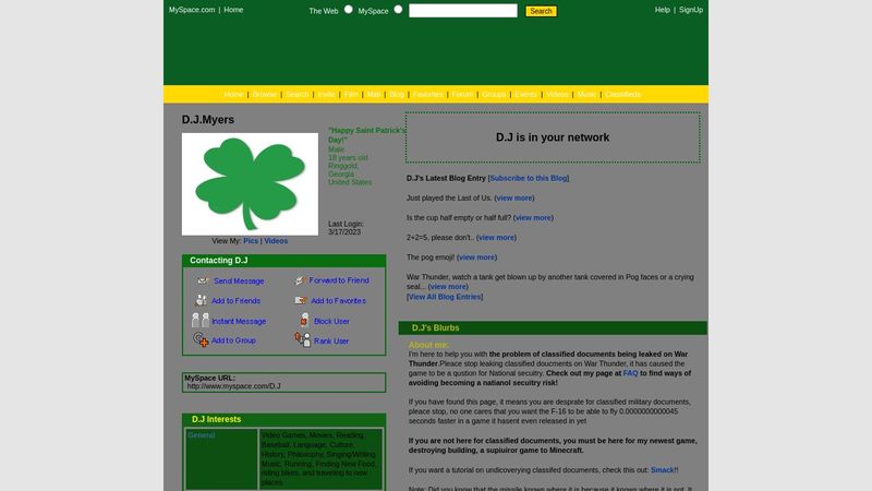 MySpace Project
