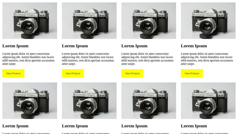 Responsive Product List using HTML/CSS