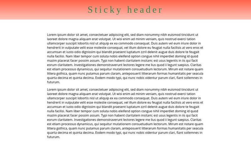 Sticky-header