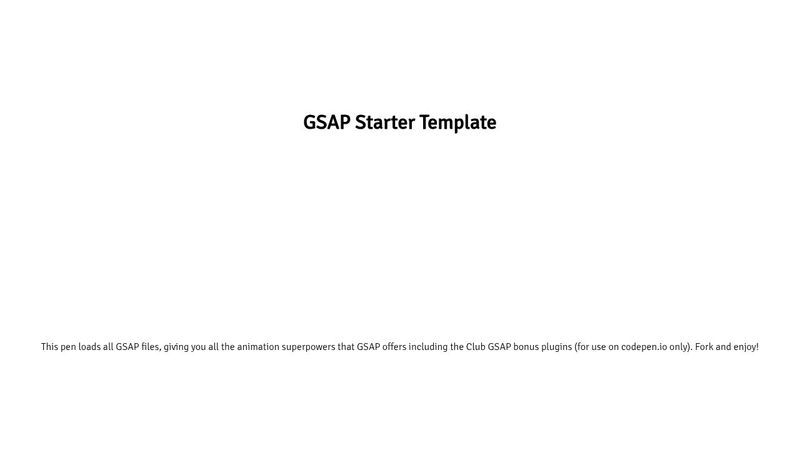 GSAP Starter Template