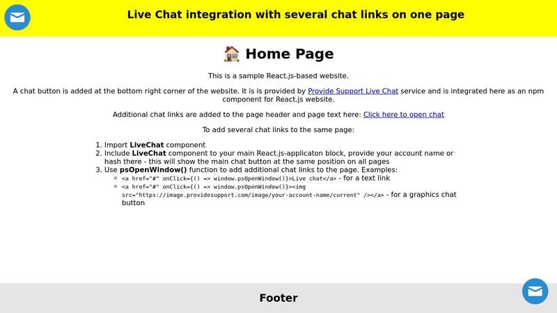 CodePen Home Provide Support Live Chat component for React.js - several ...