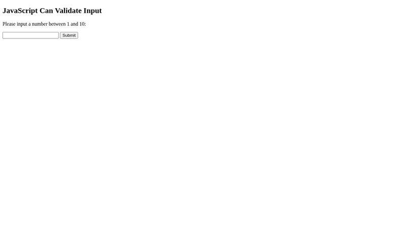 Javascript Input Validation 2