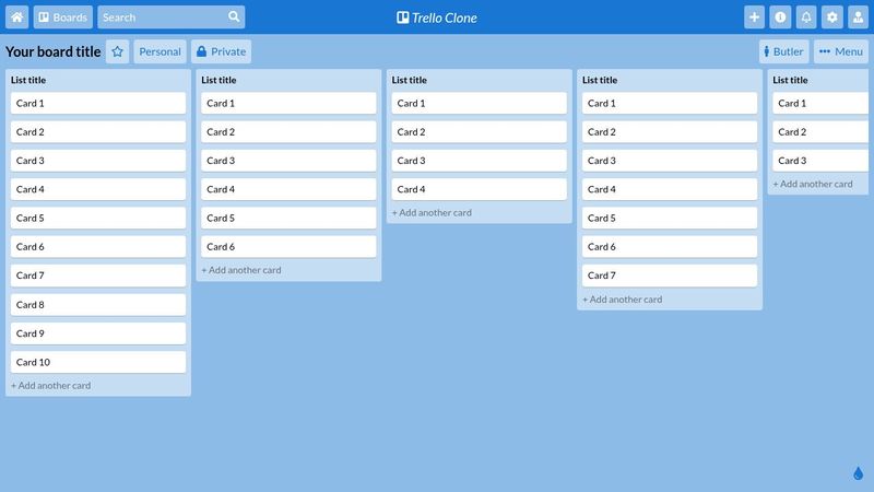 Grid Layout for Trello