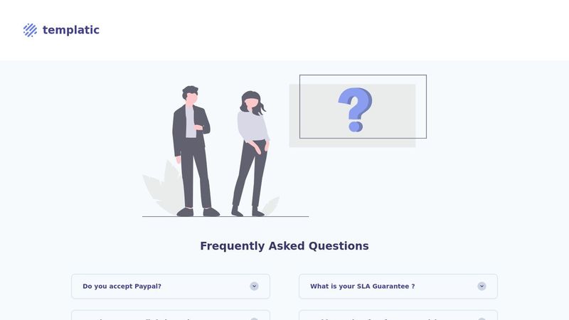 Responsive FAQ (Frequently Asked Question) Template Page, built with ...