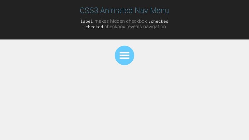 CSS3 Animated Nav Menu