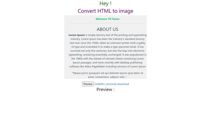 Html To Image Using Script