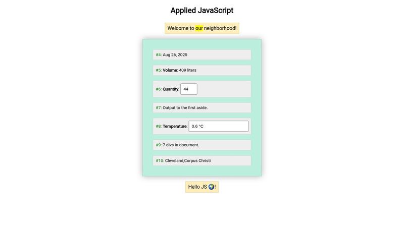 🔒 Applied JavaScript Activity - sol