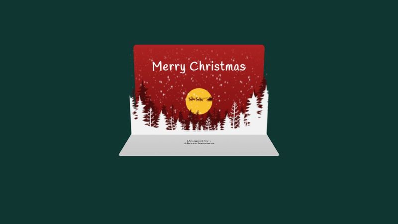 Christmas gift Card-CSS Art