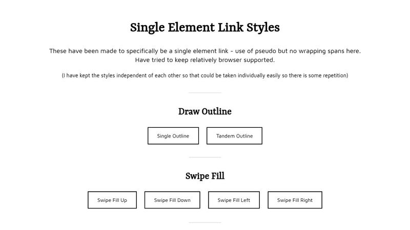 Pure CSS Single Element Link Styles