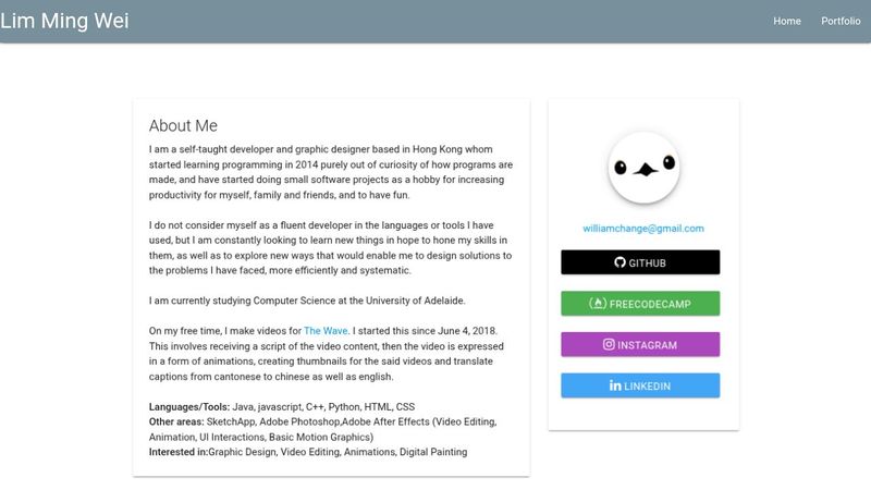 freeCodeCamp: Personal Portfolio Website