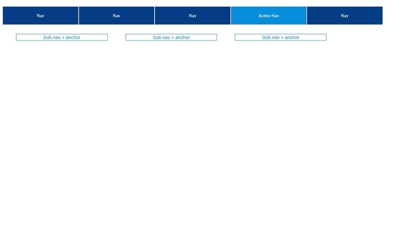 HTML and CSS only responsive navigation and subnavigation image.