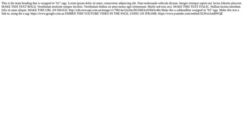 Exercise 1: Basic HTML