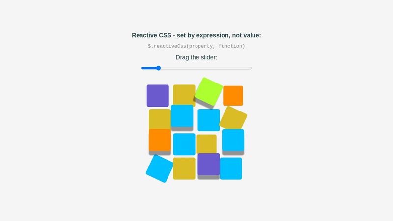 Reactive CSS: set by expression