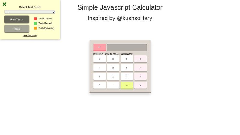 Simple Javascript Calculator