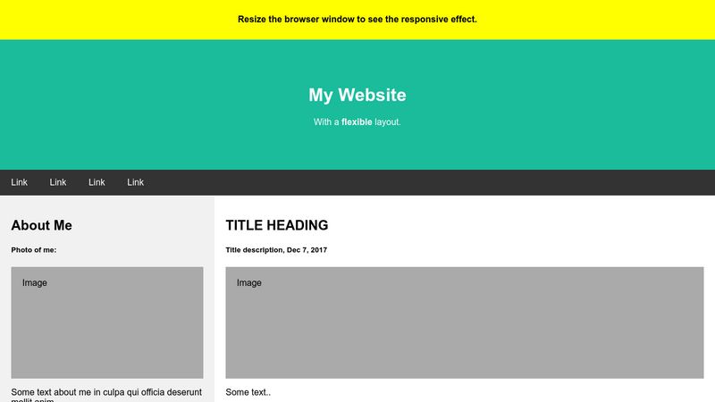 Responsive Website Using Flexbox