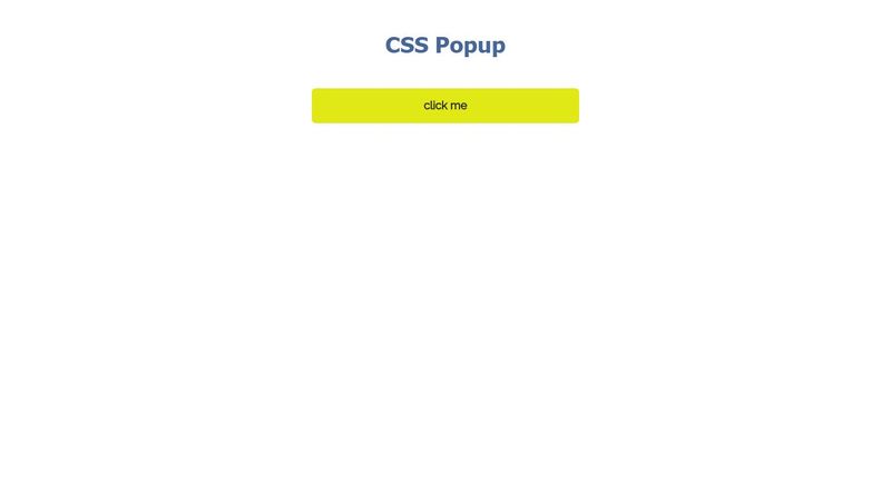 CSS PopUp