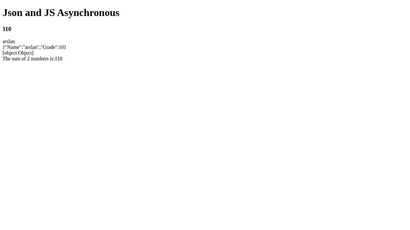Asynchronous Function in JS