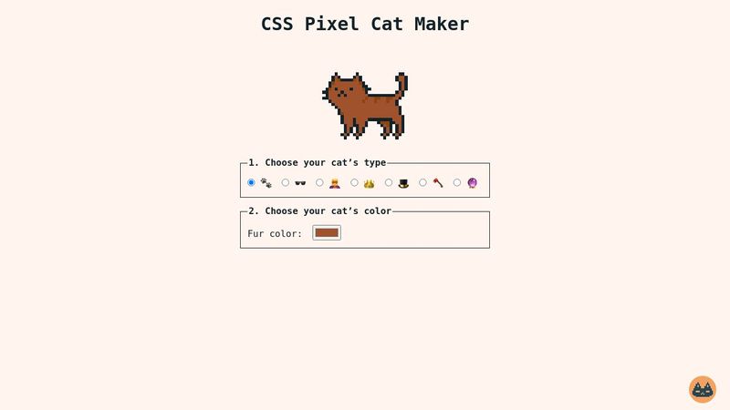 CSS Pixel Cat Maker