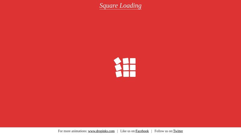 Square loading animation of websites