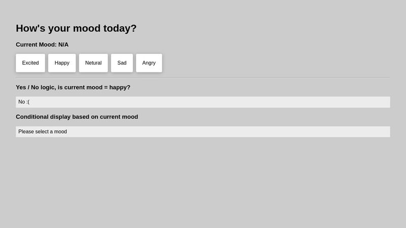 React Mood Selector