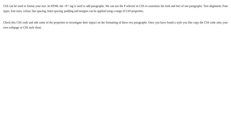 Custom CSS Paragraphs