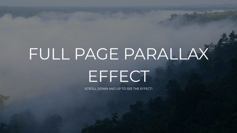 Full Page Parallax Scroll Effect