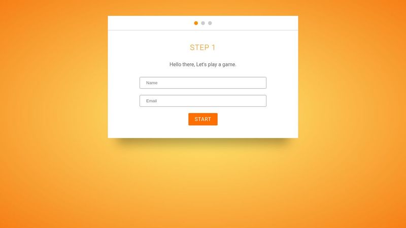 Step By Step Form — CSS Animations
