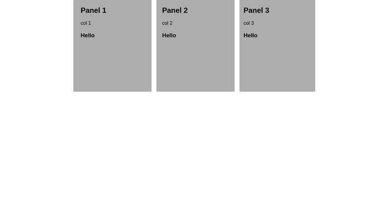 Pure CSS clip panels